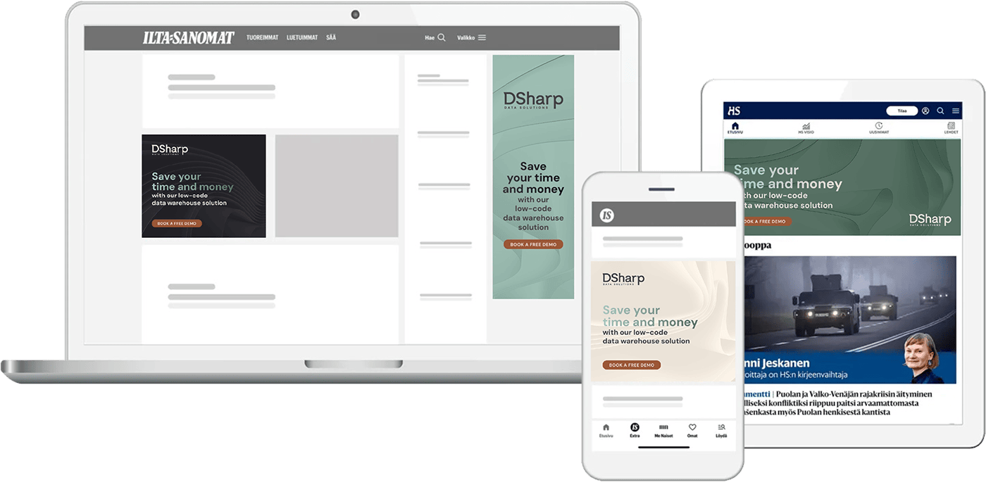 Dsharp mainosbannerit