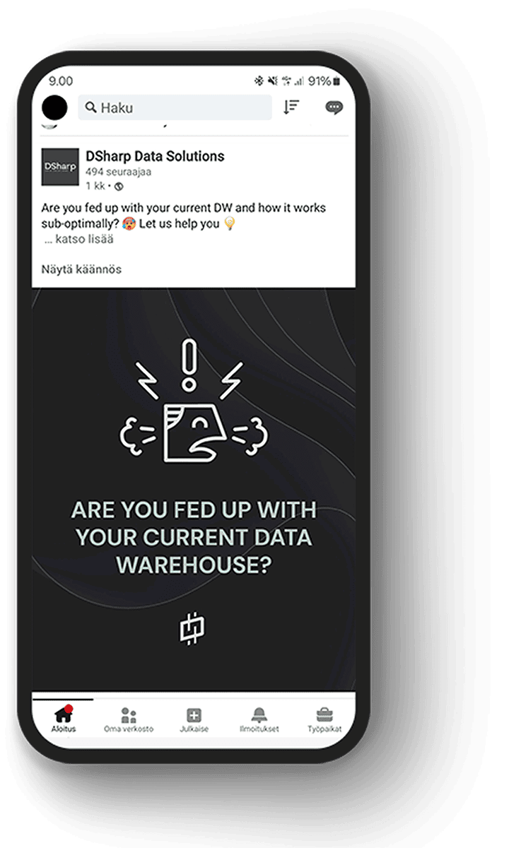 Dsharp linkedin-julkaisu
